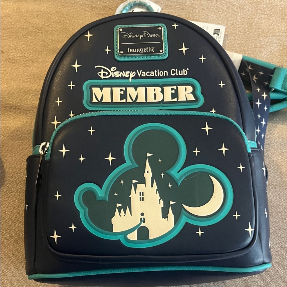 NWT- Disney Loungefly Backpack - Navy and Teal - Glows in the Dark